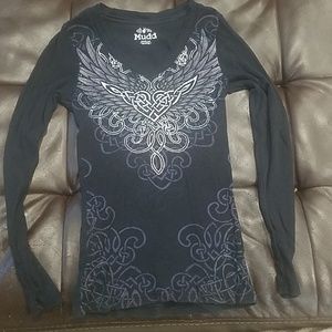 Long sleeve biker inspired shirt